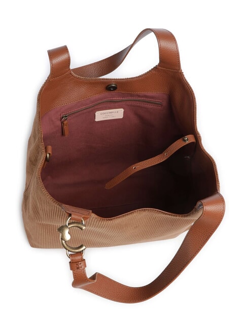 C-EASY CORDURO Borsa shopping a spalla, in pelle cognac - Borse Donna