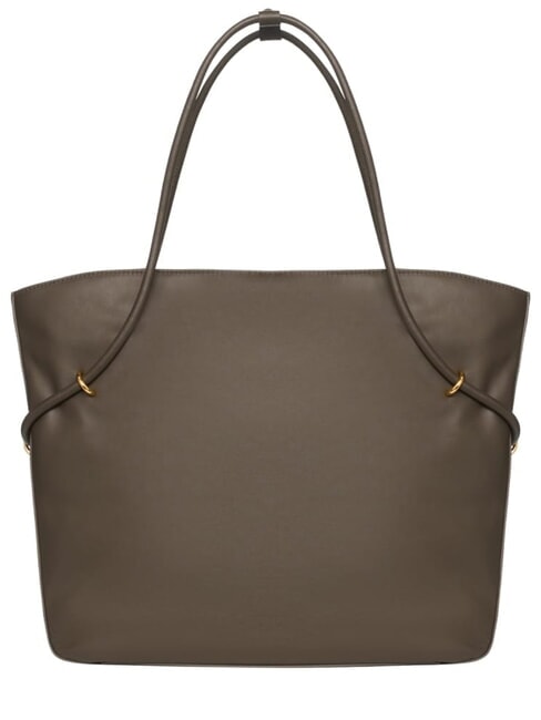 LIZZIE Borsa shopping a spalla, in pelle fango - Borse Donna