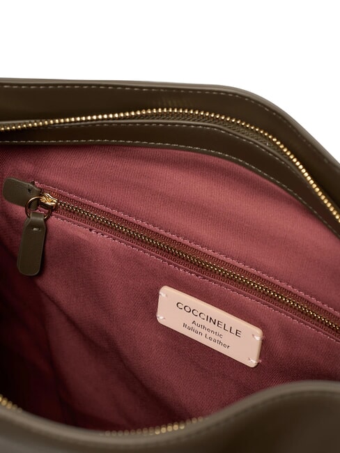LIZZIE Borsa shopping a spalla, in pelle fango - Borse Donna