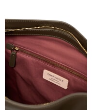 COCCINELLE LIZZIE Borsa shopping a spalla, in pelle fango - Borse Donna - 4