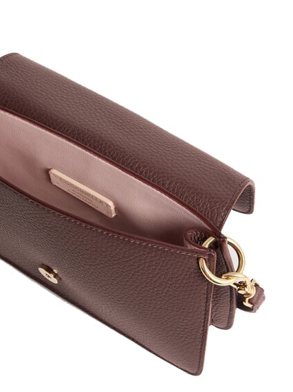 C-ME Borsa in pelle martellata con flap berry - Borse Donna