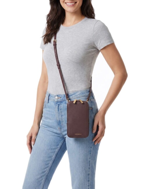 FLOR Mini bag porta smarthphone in pelle berry - Borse Donna