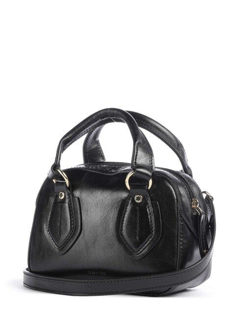 DAPHNE Bauletto con tracolla, in pelle Nero Oro - Borse Donna
