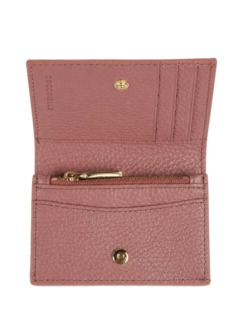 METALLIC SOFT Portafoglio compatto in pelle winter rose - Portafogli Donna