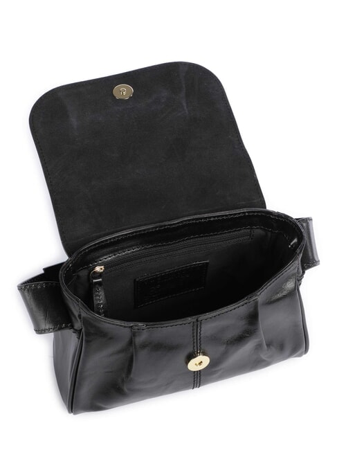FLORA Mini Bag a tracolla, in pelle Nero Oro - Borse Donna
