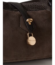 BORBONESE POCHE Borsa bauletto a spalla catrame - Borse Donna - 4