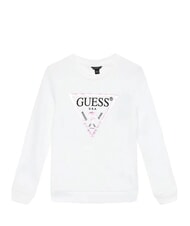 GUESS CORE KIDS Felpa con stampa logo triangolo purwhite - Felpe Bambini - 4