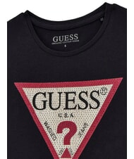 GUESS KIDS T-shirt maniche corte con strass jetbla - T-shirt Bambino - 3