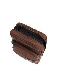 PIQUADRO WOLLEM Borsello porta ipad mini tessuto e pelle MARRONE - Tracolle Uomo - 4