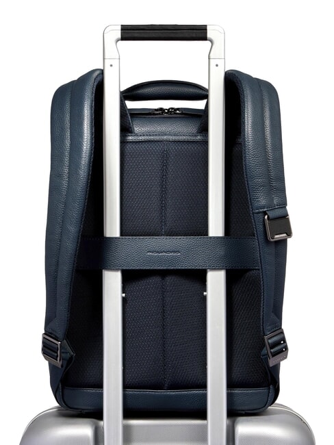 MODUS SPECIALE Zaino porta PC 14", in pelle blu - Zaini da lavoro porta PC