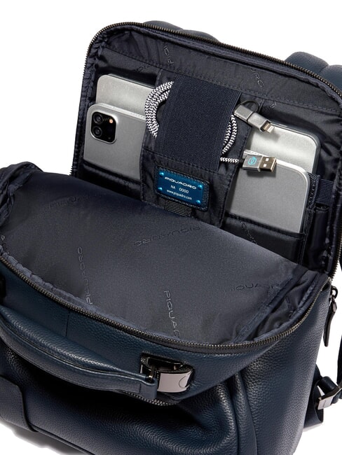MODUS SPECIALE Zaino porta PC 14", in pelle blu - Zaini da lavoro porta PC