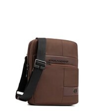 PIQUADRO WOLLEM Borsello porta ipad mini tessuto e pelle MARRONE - Tracolle Uomo - 2