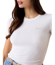 GUESS NEW MINI T-shirt logata purwhite - T-shirt e Top Donna - 4