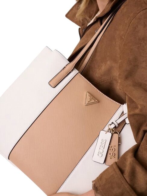 NOELLE 2 Borsa shopping a spalla off white/beige - Borse Donna