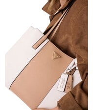 GUESS NOELLE 2 Borsa shopping a spalla off white/beige - Borse Donna - 4