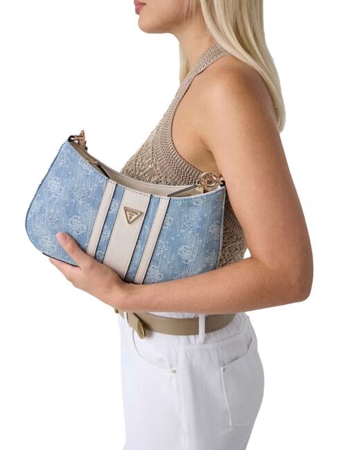 NOELLE 2 Borsa a spalla regolabile denim logo - Borse Donna