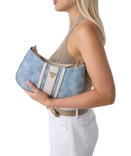 GUESS NOELLE 2 Borsa a spalla regolabile denim logo - Borse Donna - 2