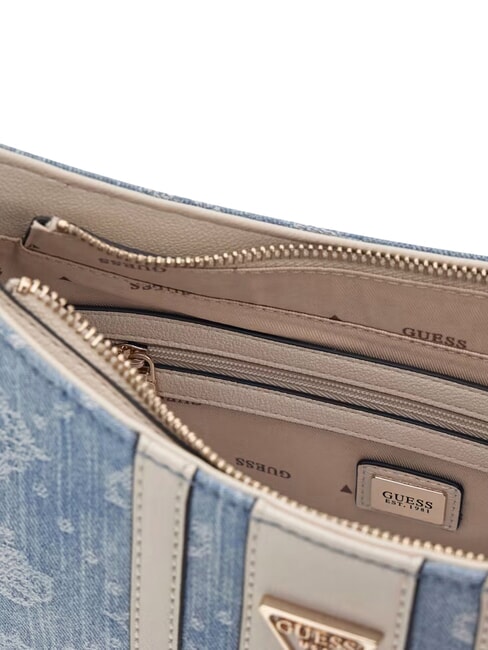 NOELLE 2 Borsa a spalla regolabile denim logo - Borse Donna