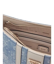 GUESS NOELLE 2 Borsa a spalla regolabile denim logo - Borse Donna - 4
