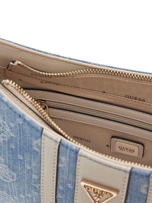 NOELLE 2 Borsa a spalla regolabile denim logo - Borse Donna