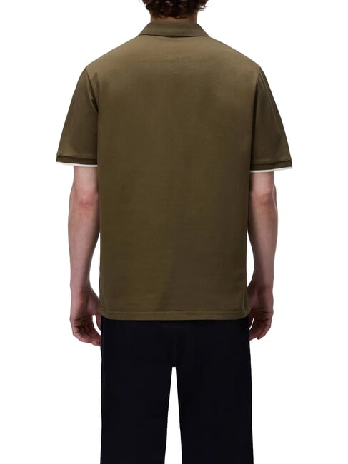 E-BADGE SS 1 Polo a maniche corte dark olive - Polo Uomo