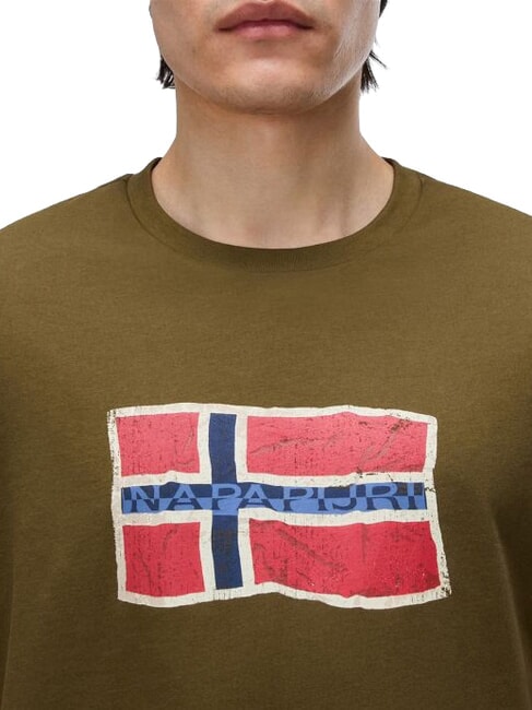 S-MAHSA SS T-shirt a maniche corte dark olive - T-shirt Uomo