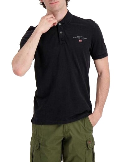ELBAS 4 Polo manica corta cotone black 041 - Polo Uomo