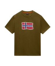 NAPAPIJRI S-MAHSA SS T-shirt a maniche corte dark olive - T-shirt Uomo - 4