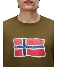 NAPAPIJRI S-MAHSA SS T-shirt a maniche corte dark olive - T-shirt Uomo - 3