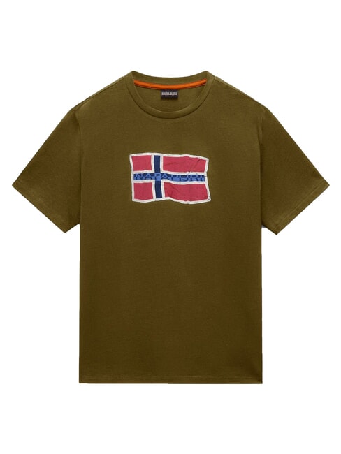 S-MAHSA SS T-shirt a maniche corte dark olive - T-shirt Uomo
