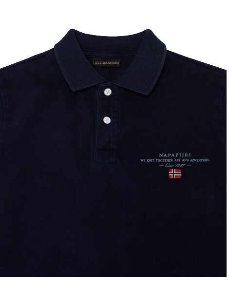 K ELBAS 5 Polo a maniche corte, puro cotone blu marine - T-shirt