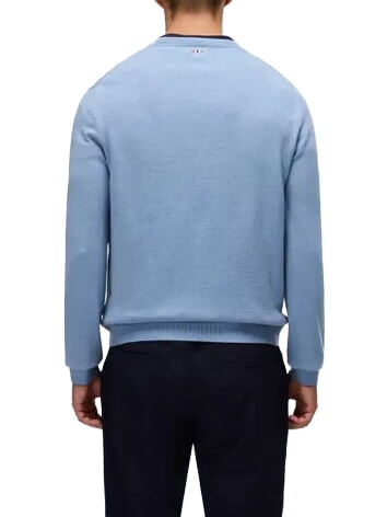 DAMAVAND Maglione in lana faded denim - Maglie Uomo