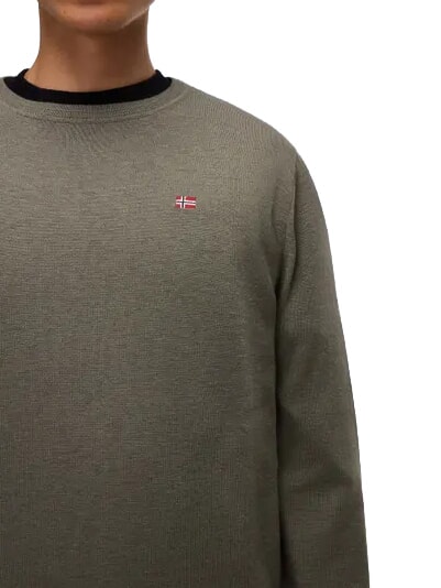 DAMAVAND Maglione in lana tea leaf - Maglie Uomo