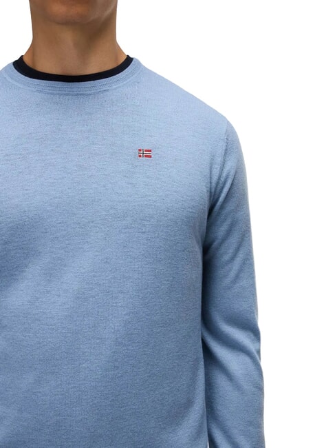 DAMAVAND Maglione in lana faded denim - Maglie Uomo