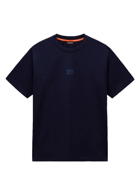 S-ELEVATED LOGO SS T-Shirt in cotone blu marine - T-shirt Uomo