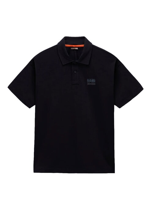 E-ELEVATED LOGO SS Polo in cotone black beauty - Polo Uomo