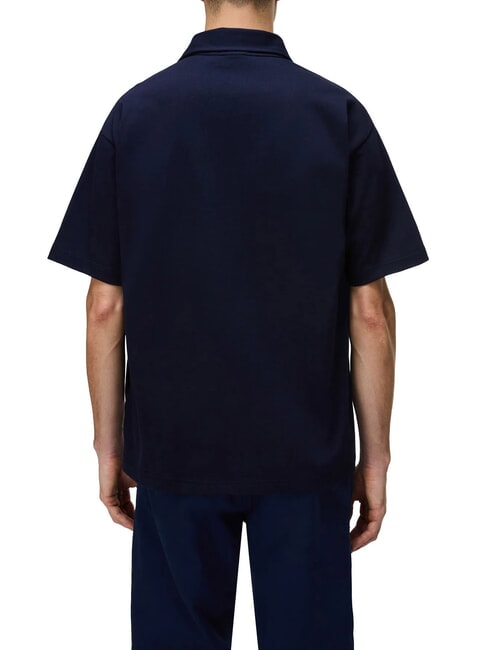 E-ELEVATED LOGO SS Polo in cotone blu marine - Polo Uomo