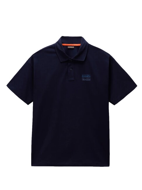 E-ELEVATED LOGO SS Polo in cotone blu marine - Polo Uomo