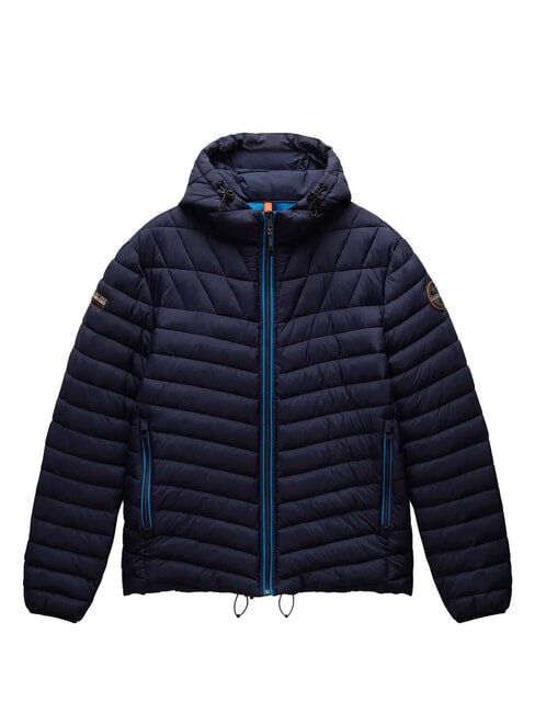 A-LAPAZ H Piumino con cappuccio blu marine - Piumini Uomo
