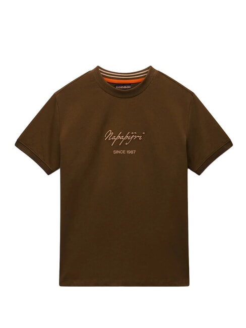 S-BARYTE SS T-Shirt in cotone dark olive - T-shirt e Top Donna