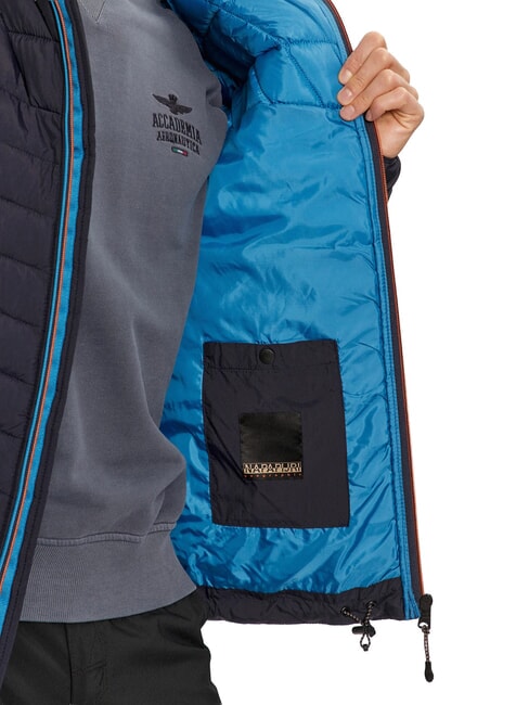 A-LAPAZ H Piumino con cappuccio blu marine - Piumini Uomo