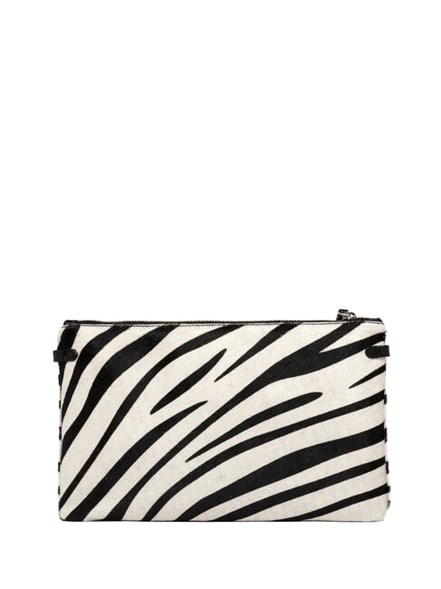 HERMY Pochette in cavallino zebra bianco-nero - Borse Donna