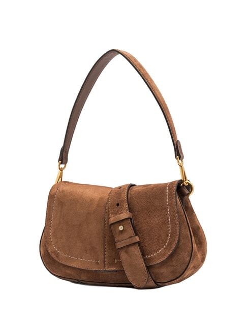 HELENA ROUND Borsa a tracolla in pelle cognac - Borse Donna