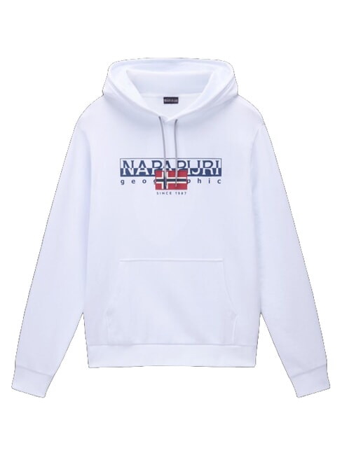 B-AYLMER Felpa con cappuccio Bright white - Felpe Uomo