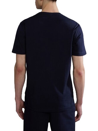 S-KASBA T-shirt a manica corta, puro cotone blu marine - T-shirt Uomo