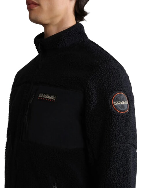 YUPIK FZ 3 Pile con zip e logo black 041 - Felpe Uomo