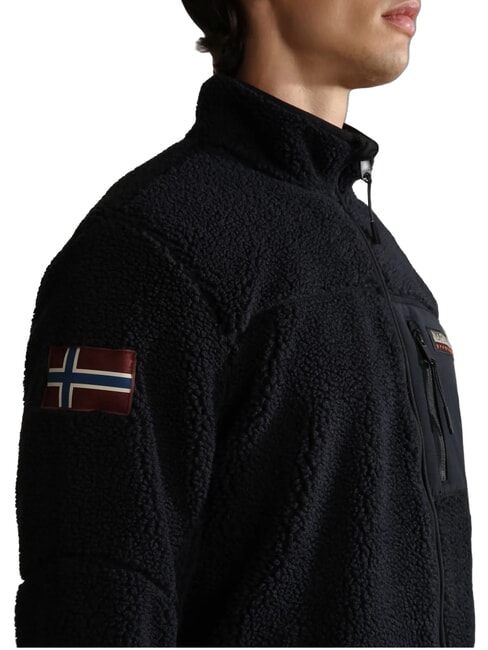 YUPIK FZ 3 Pile con zip e logo black 041 - Felpe Uomo