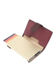 PIQUADRO CIRCLE Portacard in pelle bordeaux/rosa - Portafogli Uomo - 2