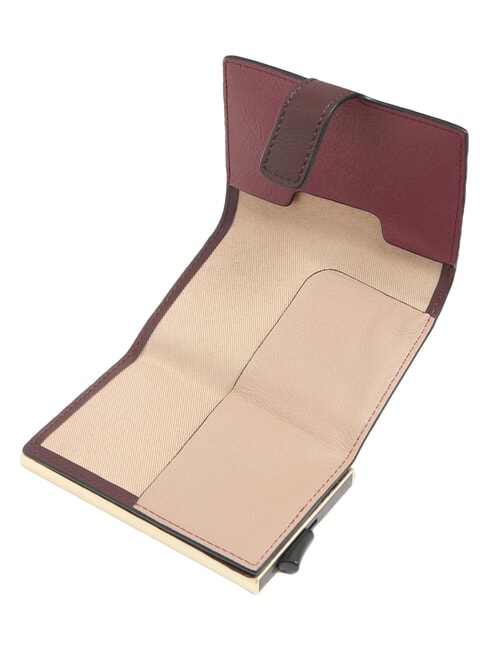 CIRCLE Portacard in pelle bordeaux/rosa - Portafogli Uomo