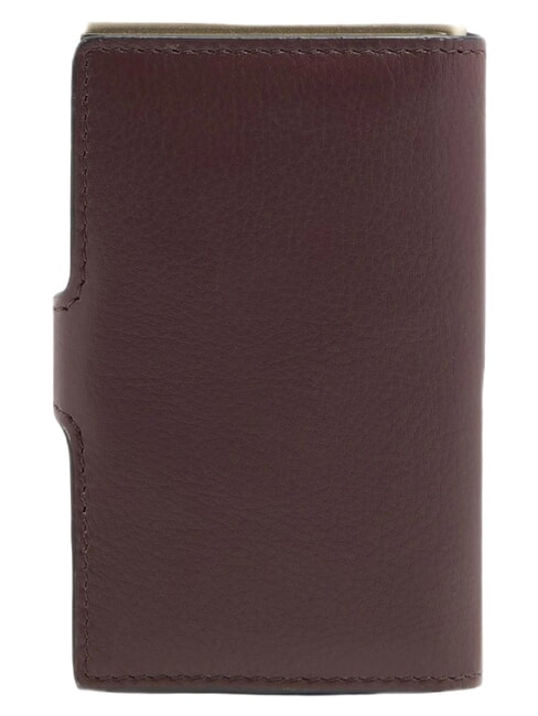 CIRCLE Portacard in pelle bordeaux/rosa - Portafogli Uomo